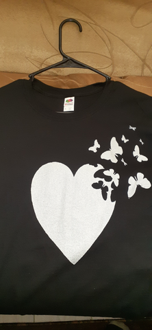 Heart with Butterflies T-shirt