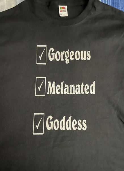 Gorgeous Melanated Goddess T-shirt