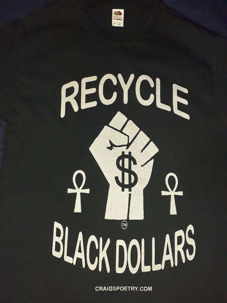 Recycle Black Dollars short sleeve t-shirt